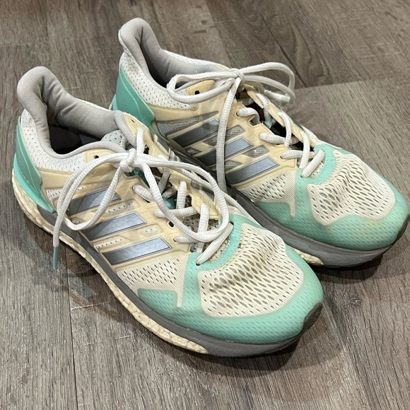 Women’s Adidas 6.5 Boost Cloudfoam Racer Mesh Running Athletic Walking Shoe - Picture 1 of 11